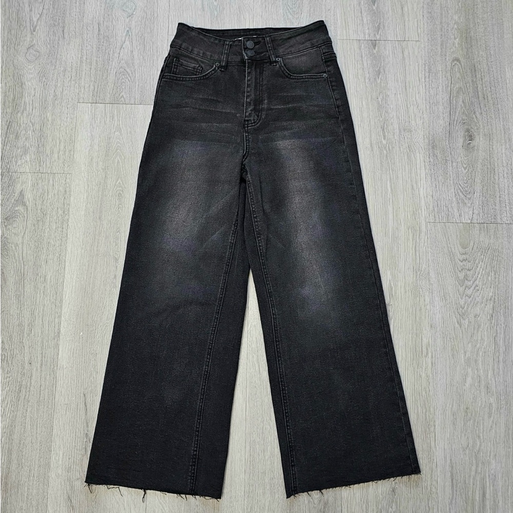 Ymi Wide-Leg High Rise Black Jeans Sz 5